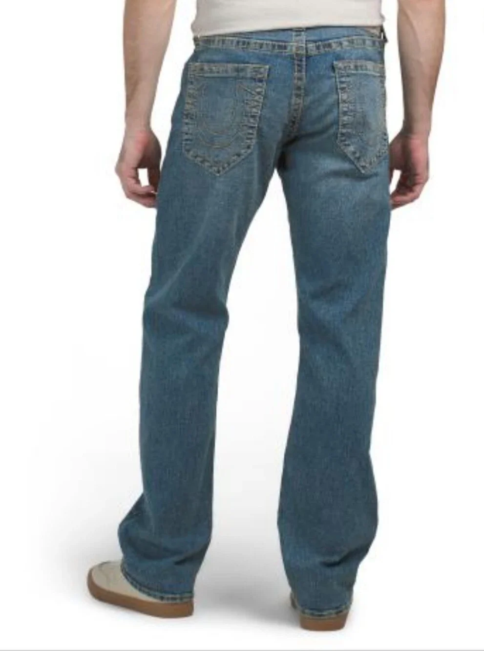 NWT TRUE RELIGION Ricky Big T  Relaxed Straight Fit Men’s Jeans-Medium Fog Wash